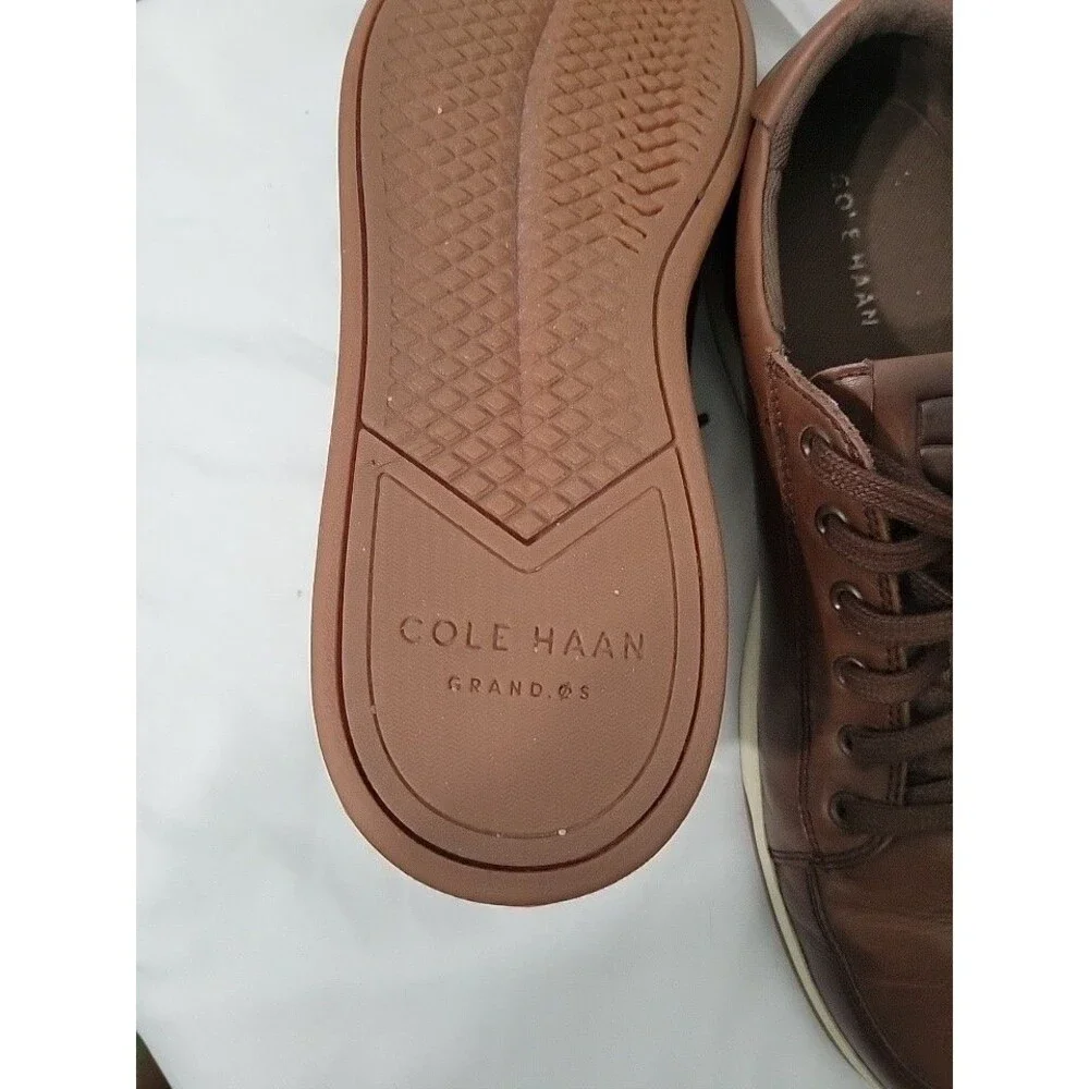 Cole Haan Men's Leather Vartan Sport Ox Sneakers  Size 11.5 M Brown